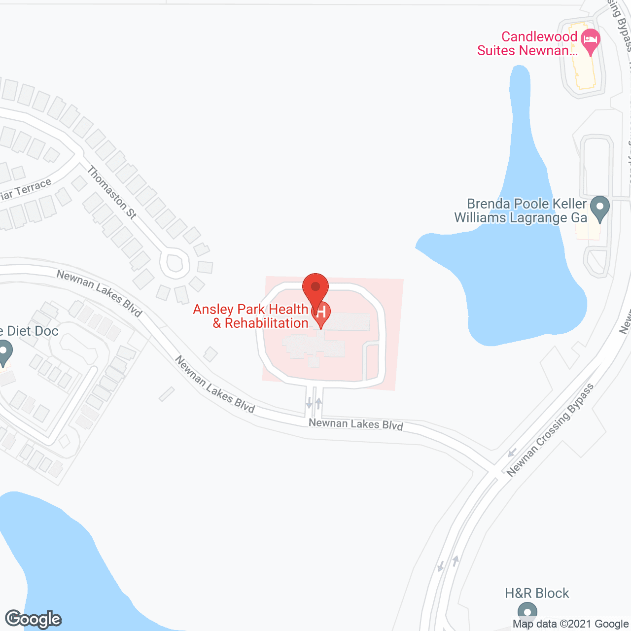 Map of the neighborhood around Ansley Park Health & Rehabilitation