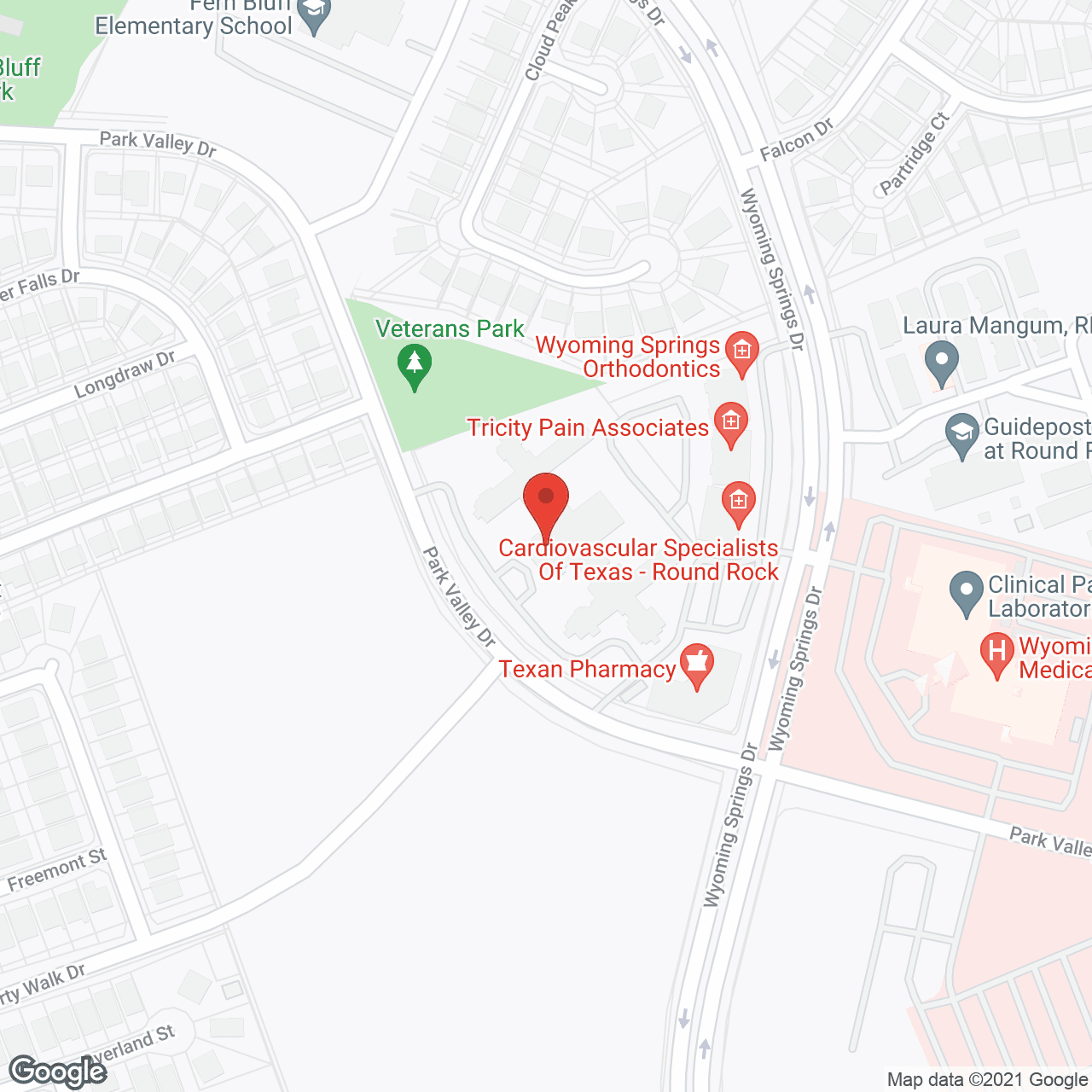 Map of the neighborhood around Park Valley Inn Health Center