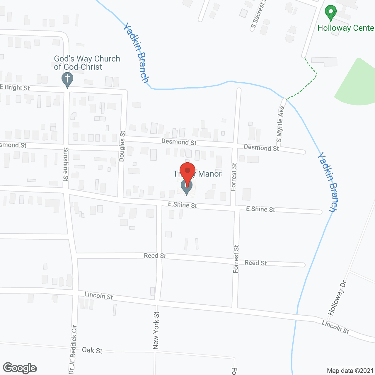 Map of the neighborhood around Care One Memory Unit of Kinston