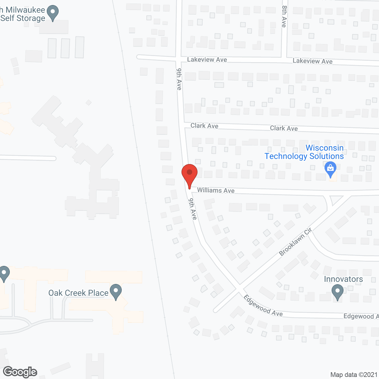Map of the neighborhood around Franciscan Courts