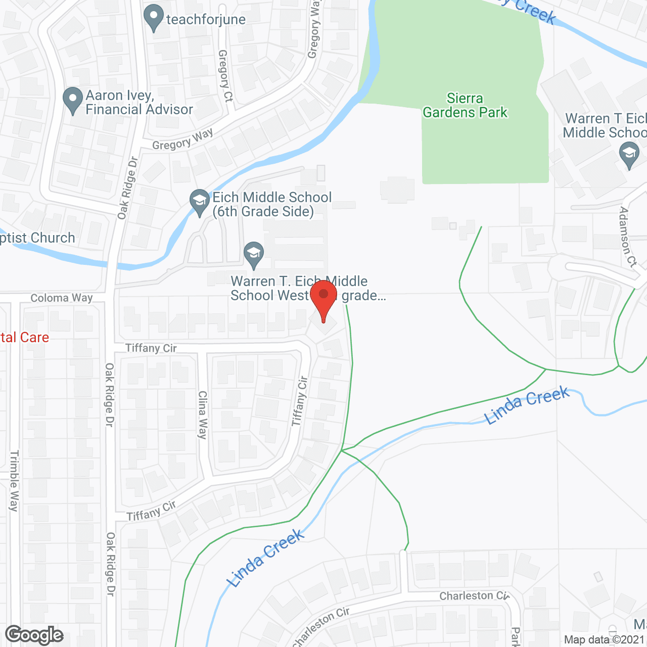 Map of the neighborhood around Tiffany Circle Care Home By RN's