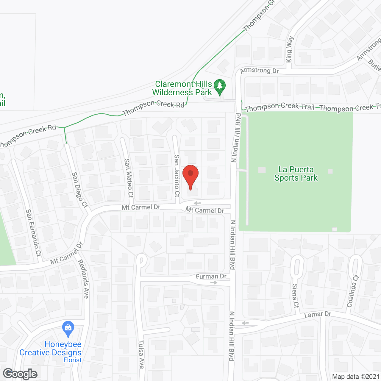 Map of the neighborhood around Saint Joseph's Home for the Elderly