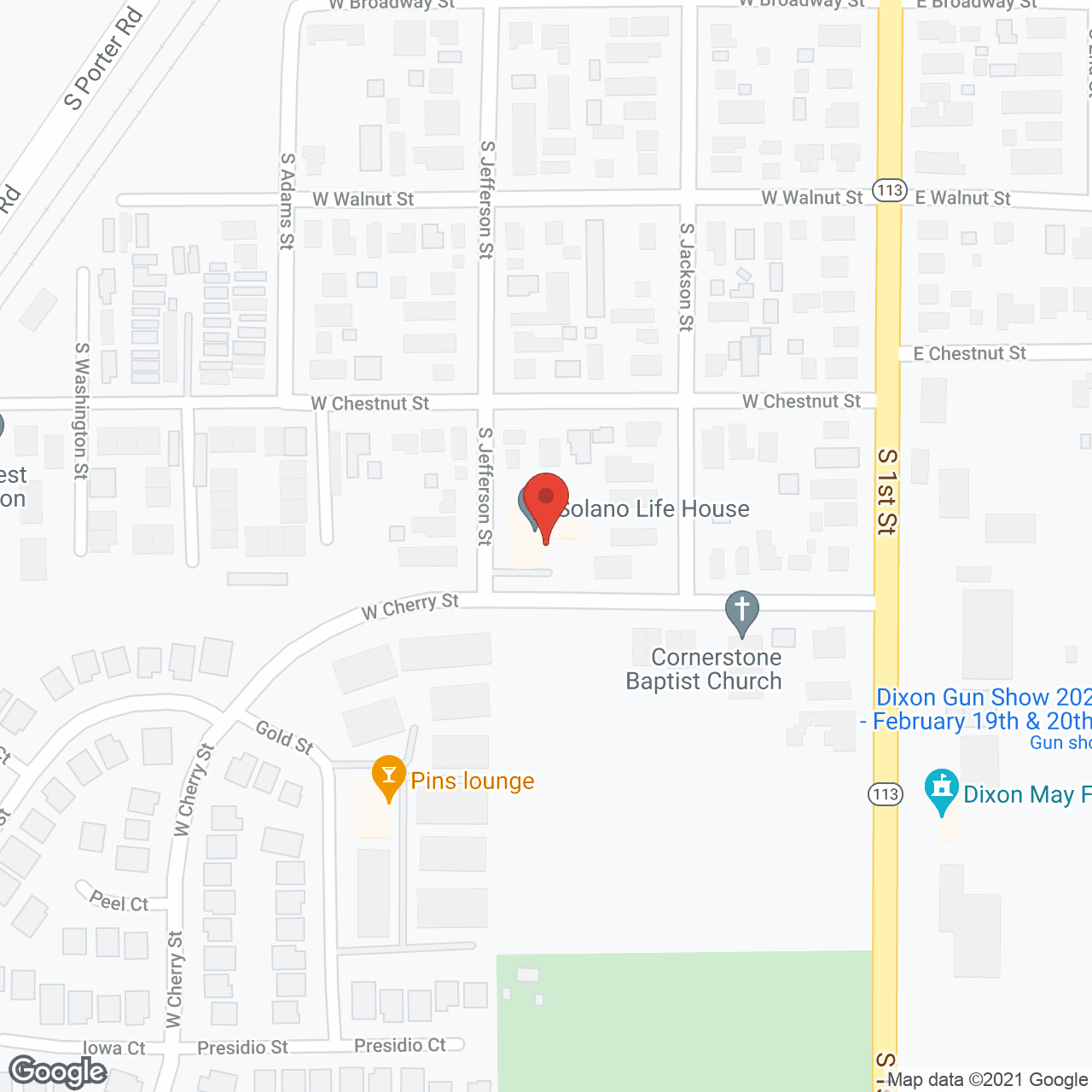 Map of the neighborhood around Solano Life House