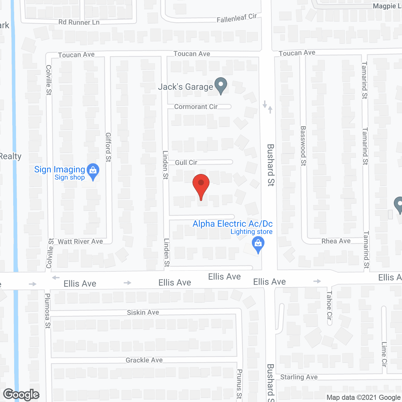 Map of the neighborhood around Loving Care Senior Home