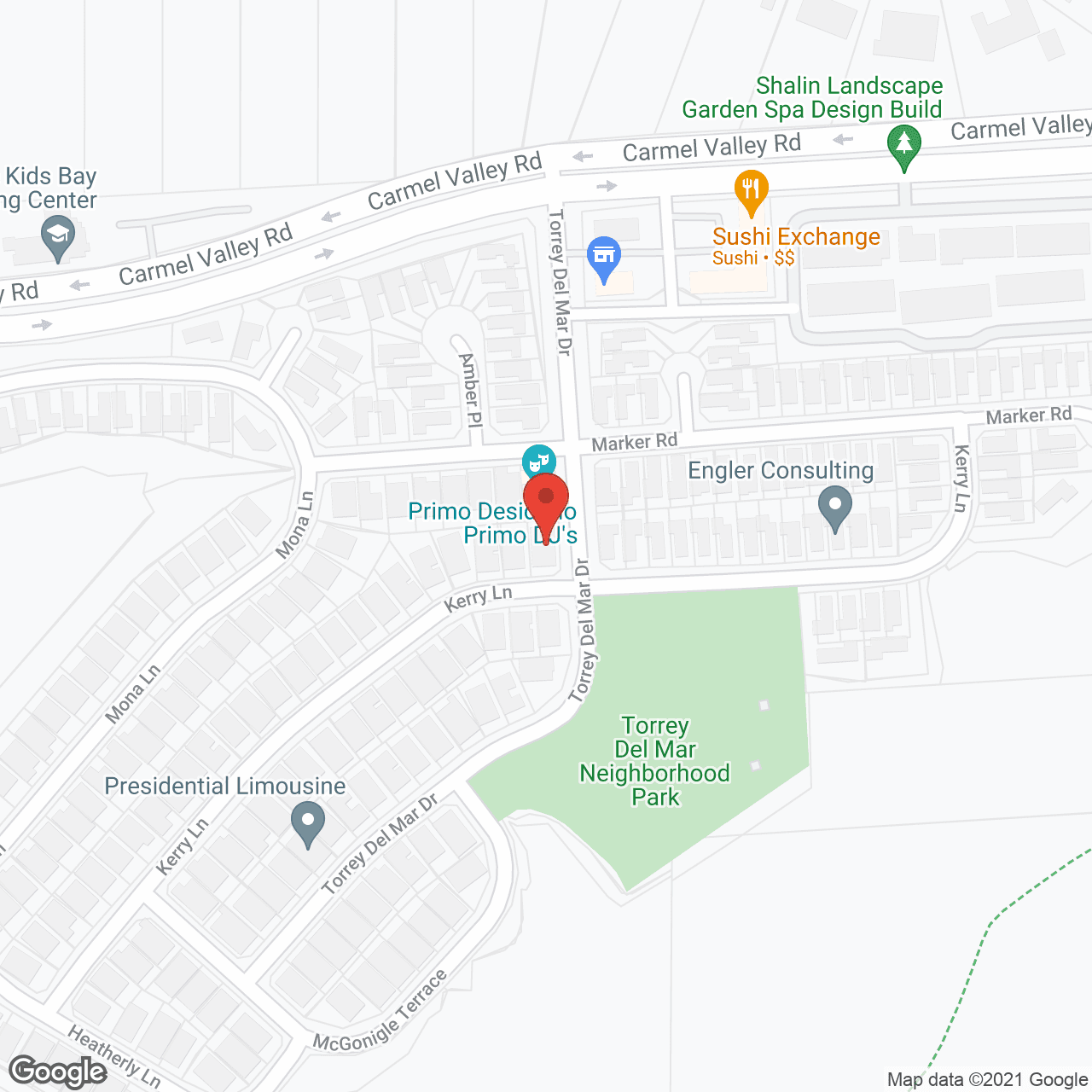 Map of the neighborhood around Easy Living @Torrey Del Mar