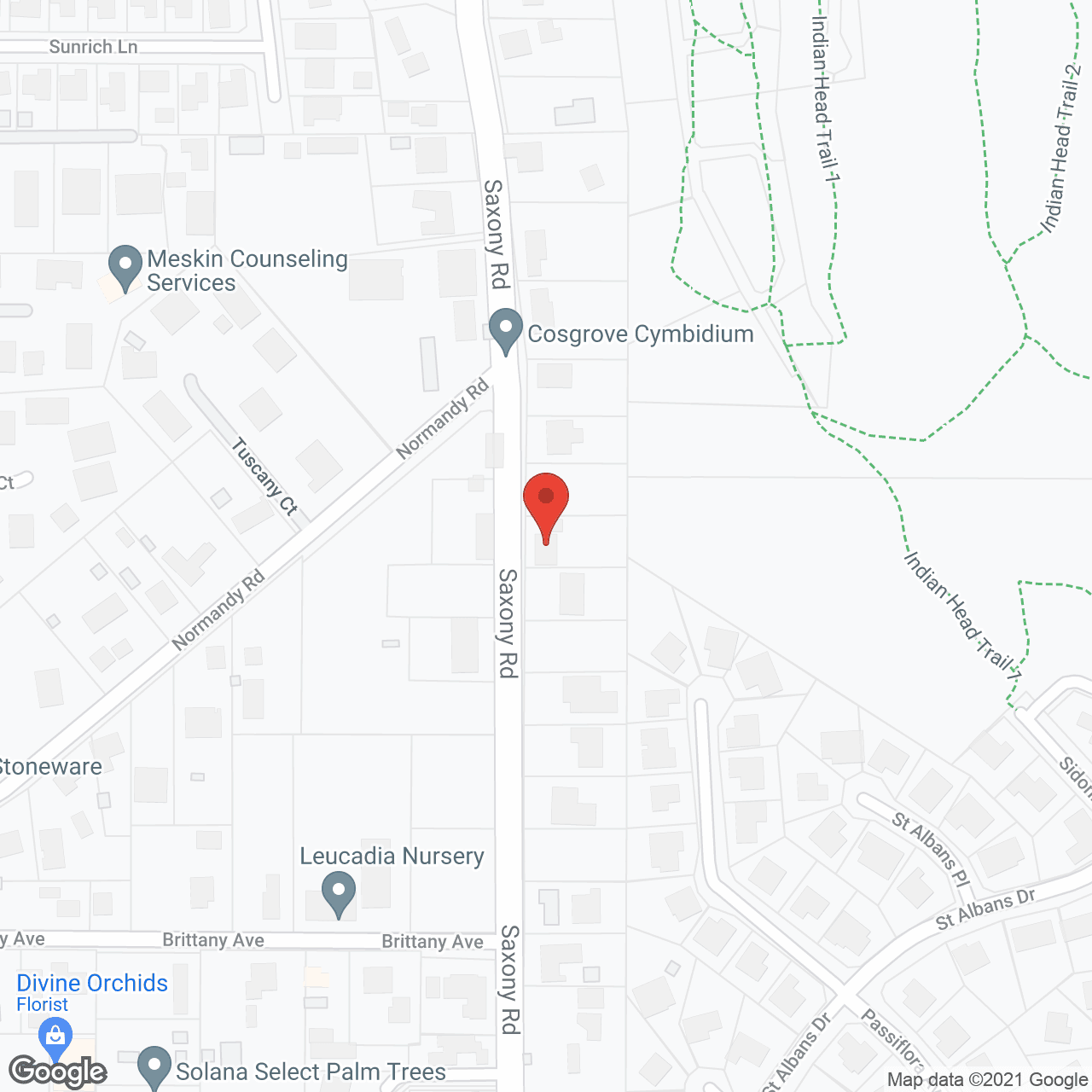 Map of the neighborhood around Avocado Gardens