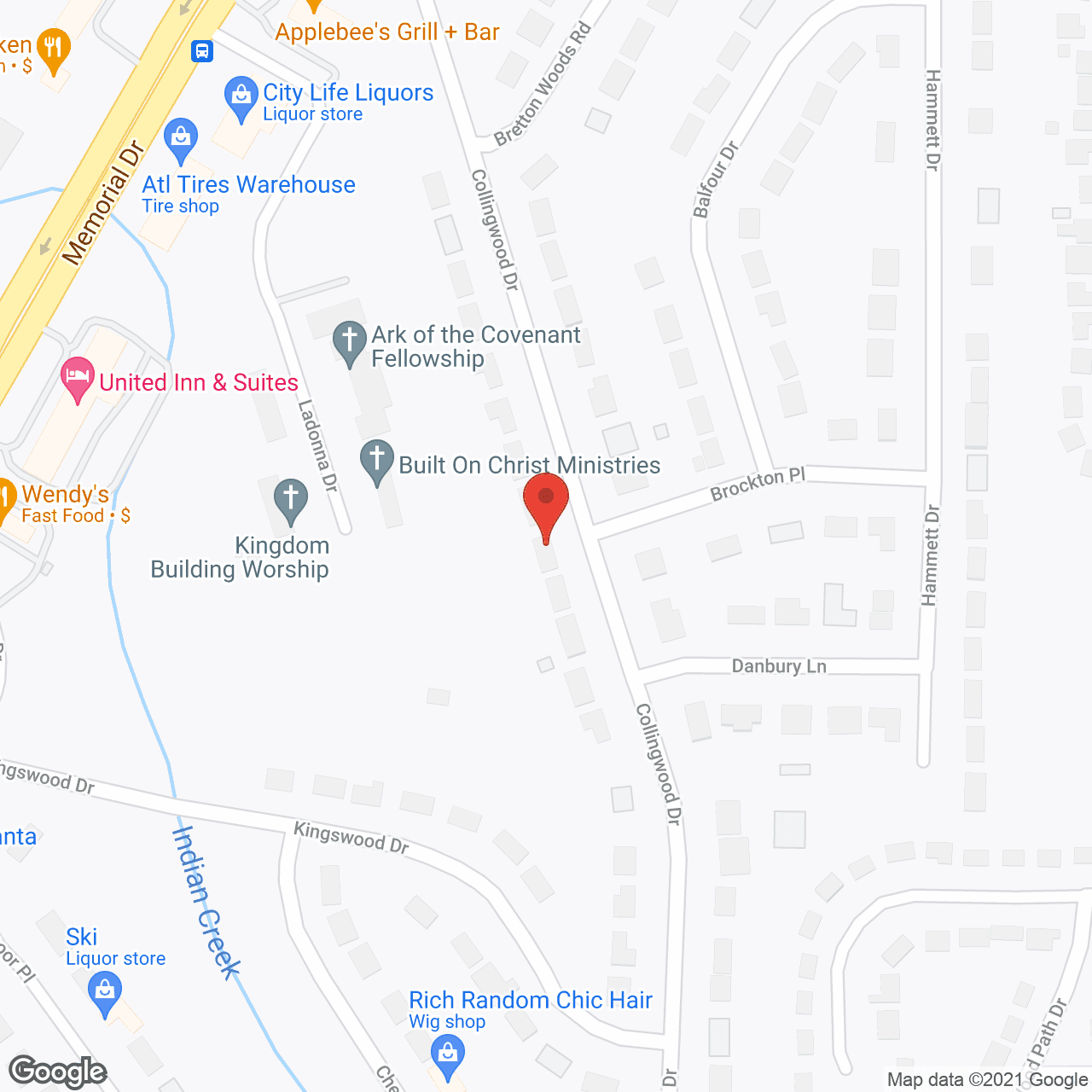 Map of the neighborhood around We Are Family II