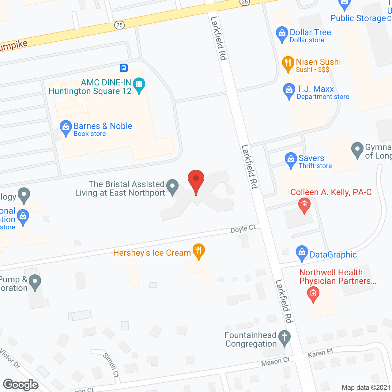 Map of the neighborhood around The Bristal at East Northport