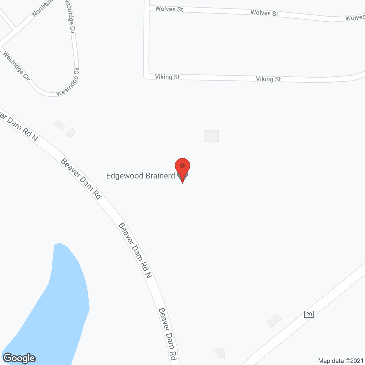 Map of the neighborhood around Edgewood Brainerd Senior Lvg