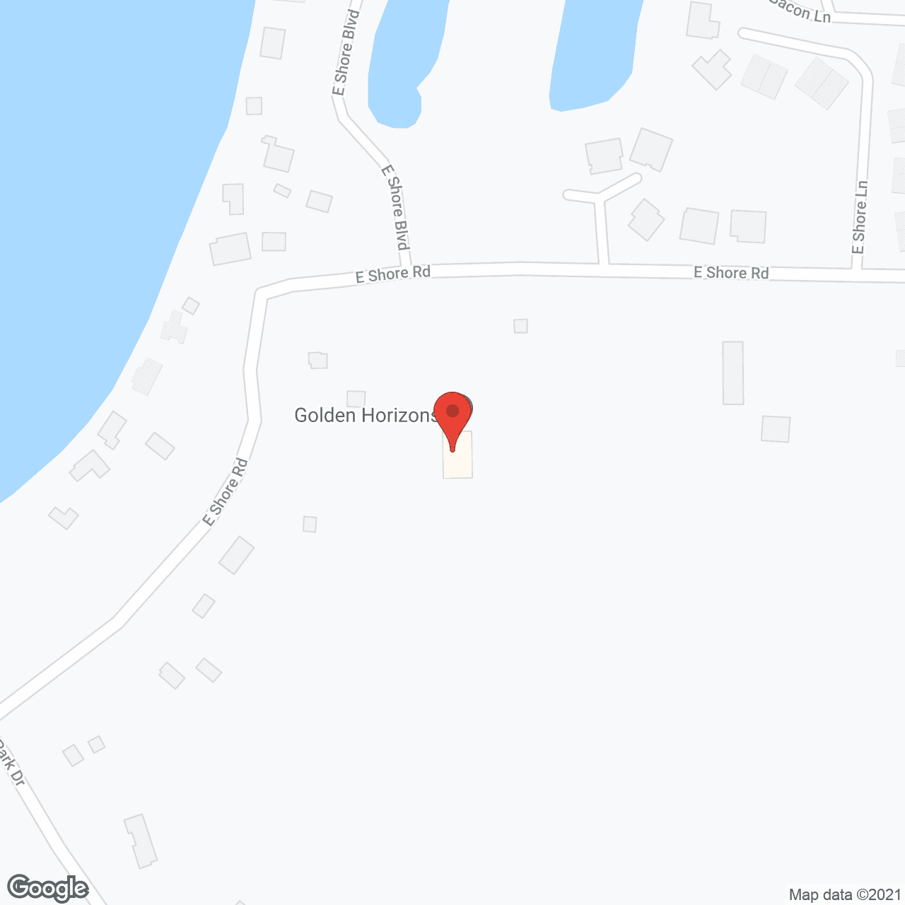 Map of the neighborhood around Golden Horizons of Crosslake