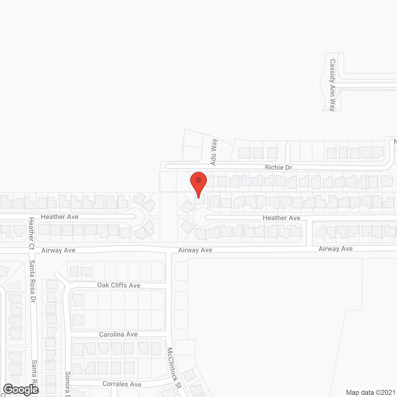 Map of the neighborhood around Desert Song