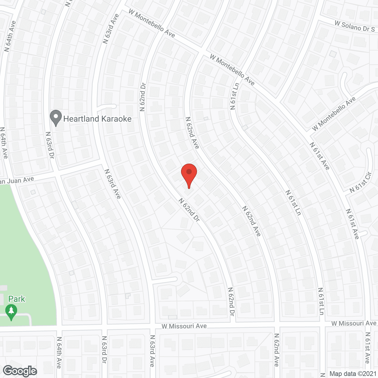 Map of the neighborhood around God's Angels Care Home