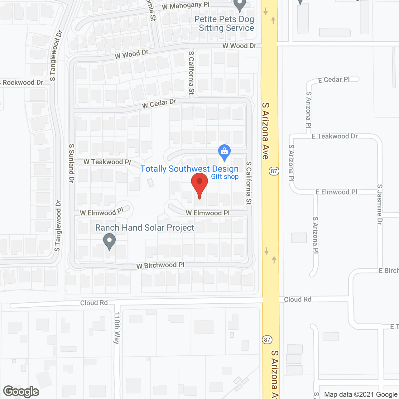 Map of the neighborhood around Garden Village Assisted Living Home