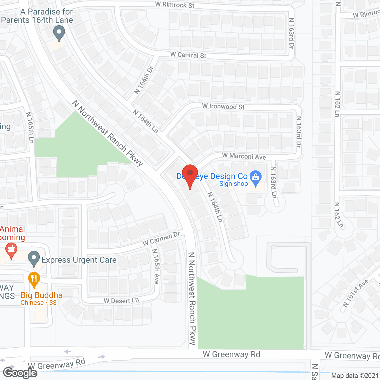 Map of the neighborhood around Dolce Vita Assisted Living