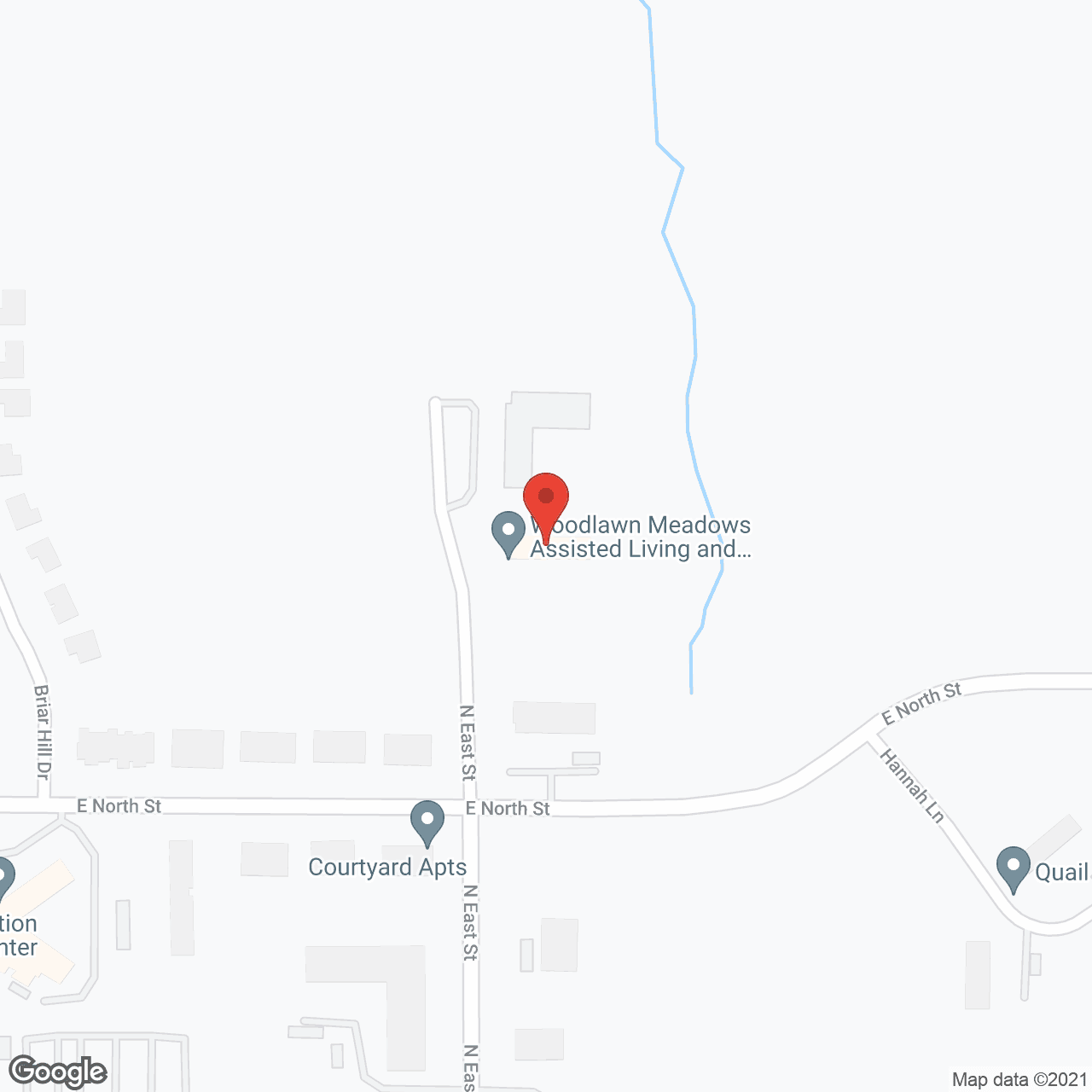 Map of the neighborhood around Woodlawn Meadows Assisted Living and Memory Care
