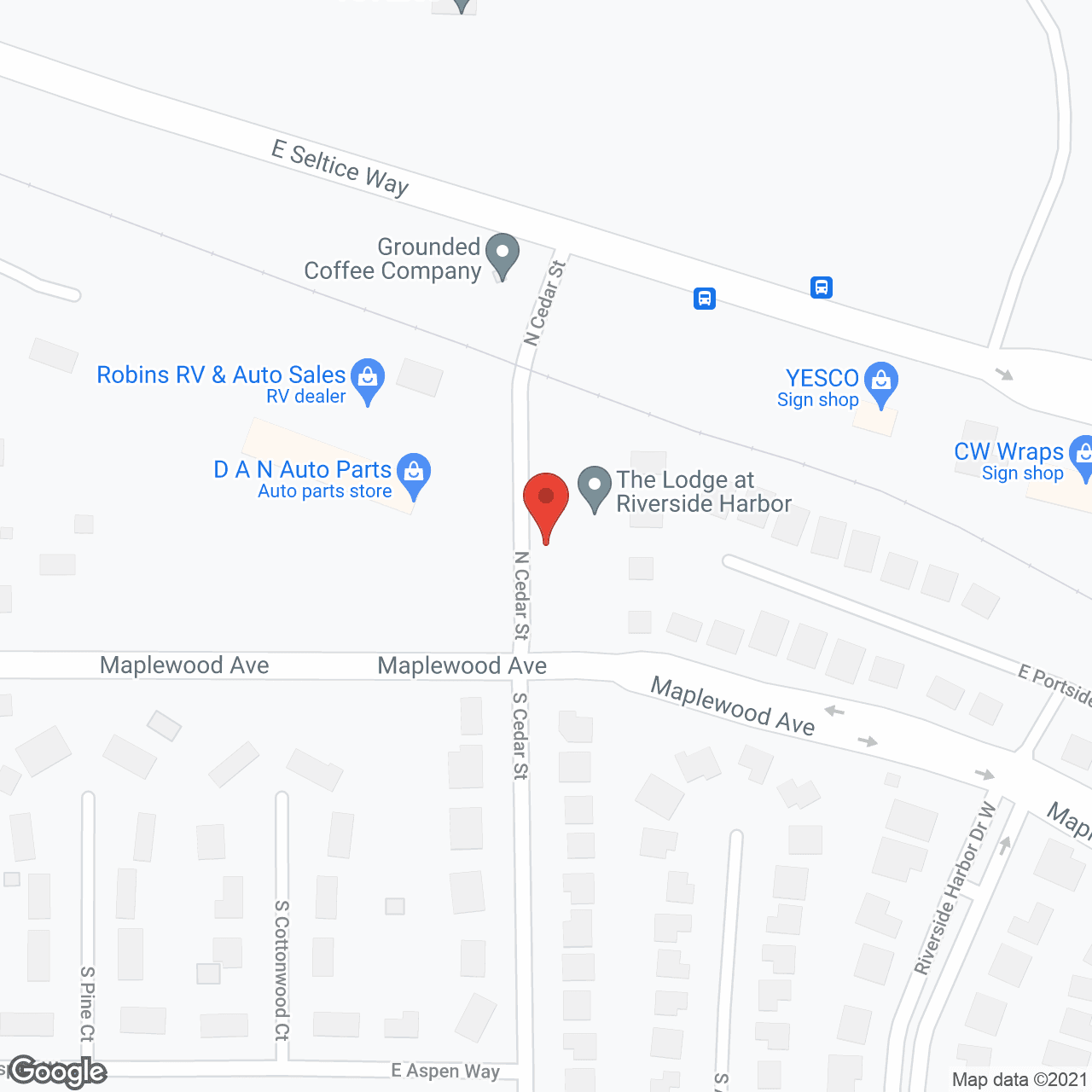 Map of the neighborhood around The Lodge at Riverside Harbor I