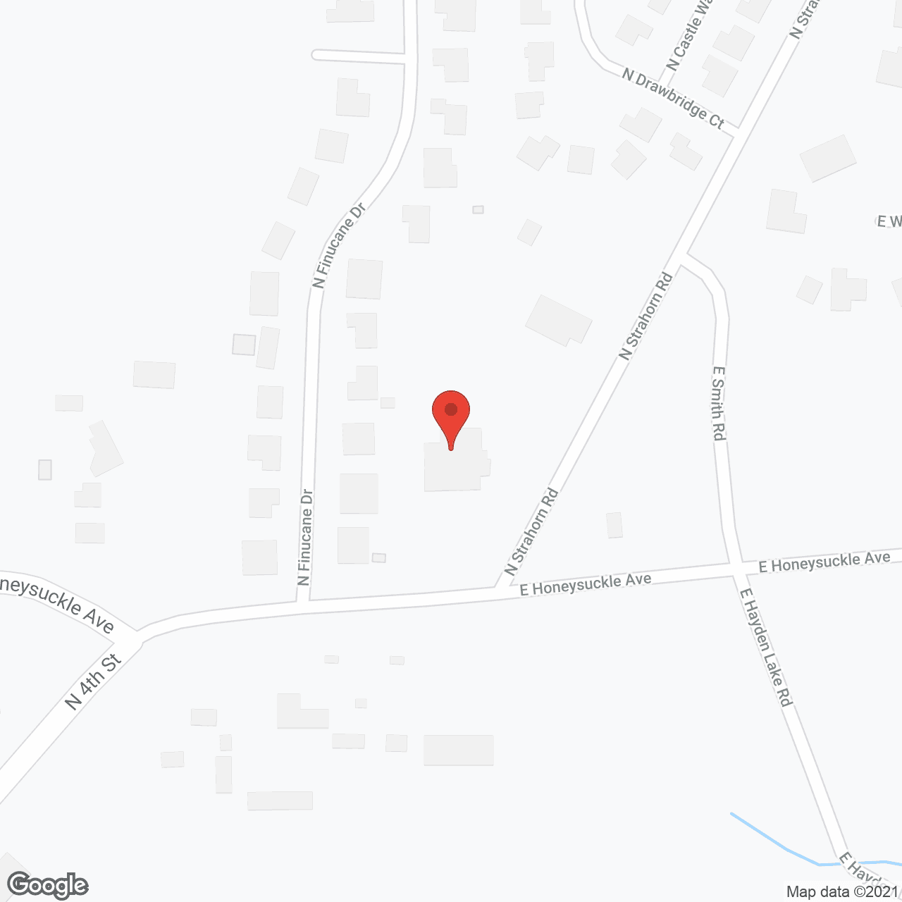 Map of the neighborhood around Peterson Place