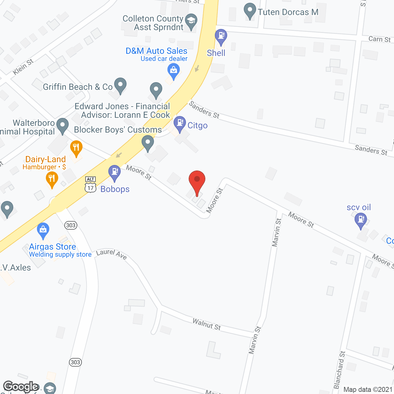 Map of the neighborhood around Zion House