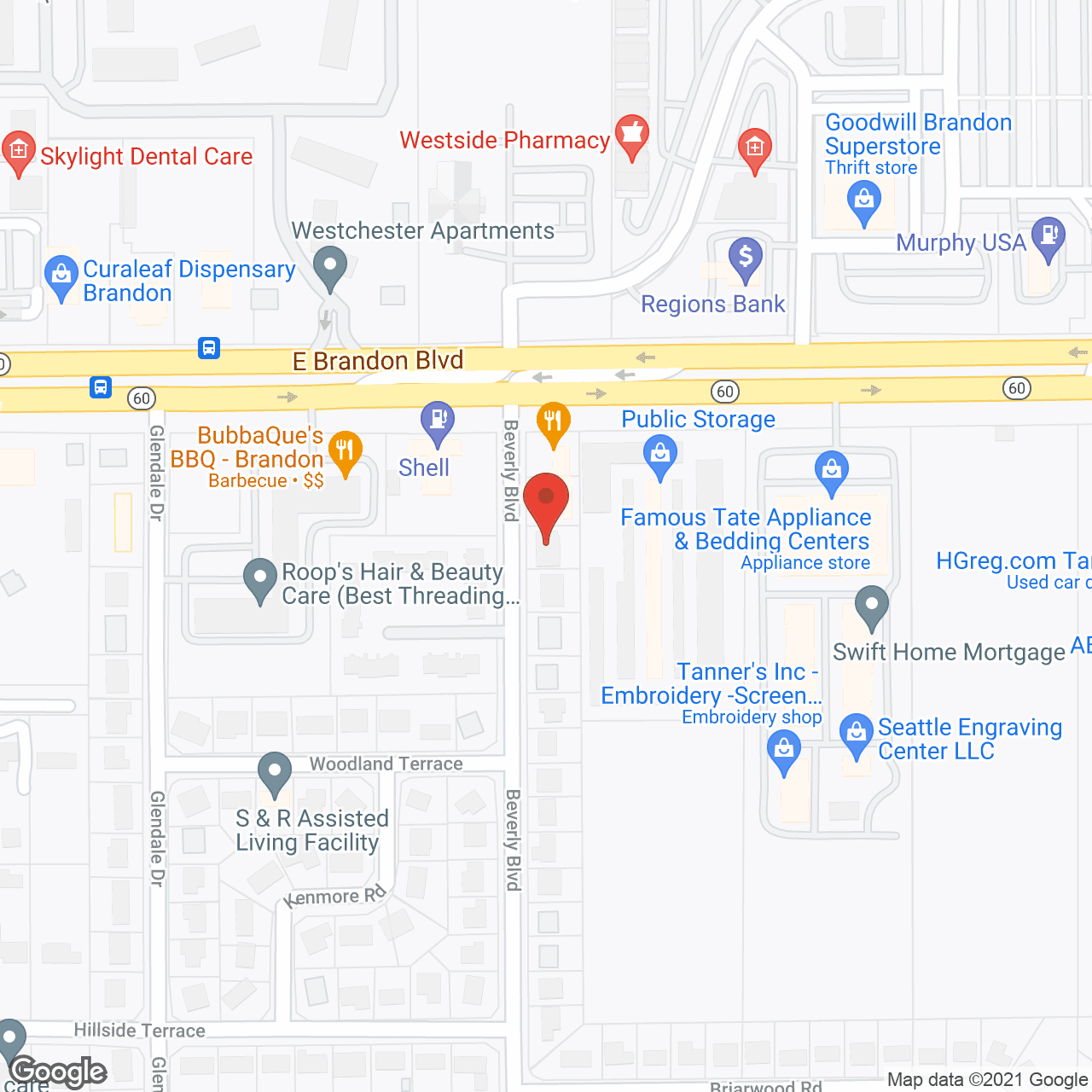 Map of the neighborhood around Refuge at New Life House