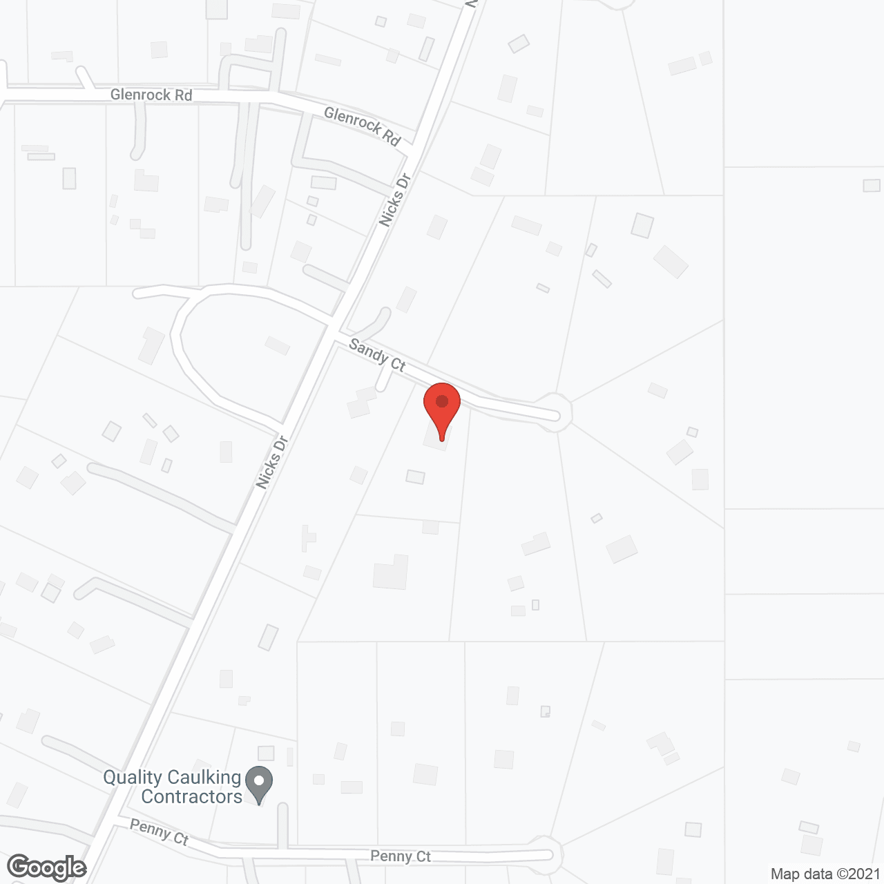 Map of the neighborhood around The Magnolia House ALF