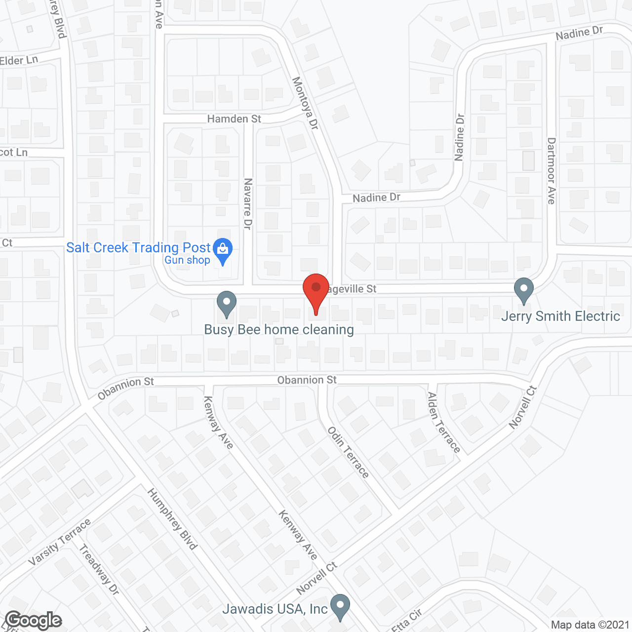 Map of the neighborhood around Caring Hands