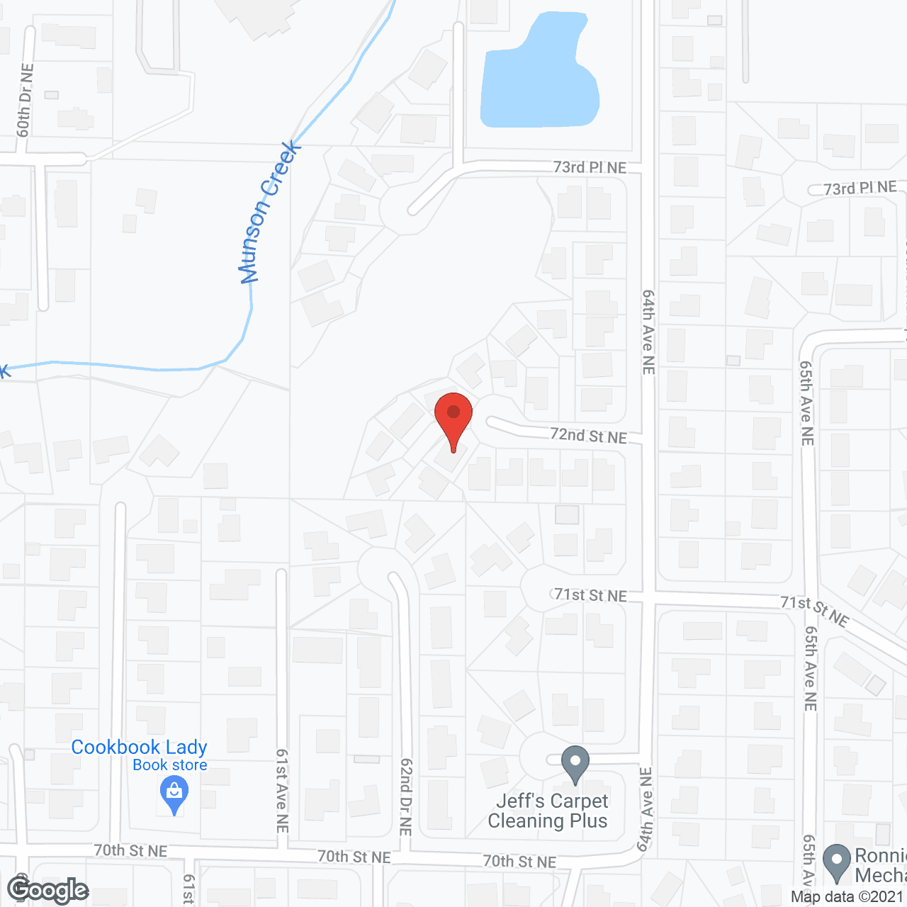 Map of the neighborhood around Young at Heart