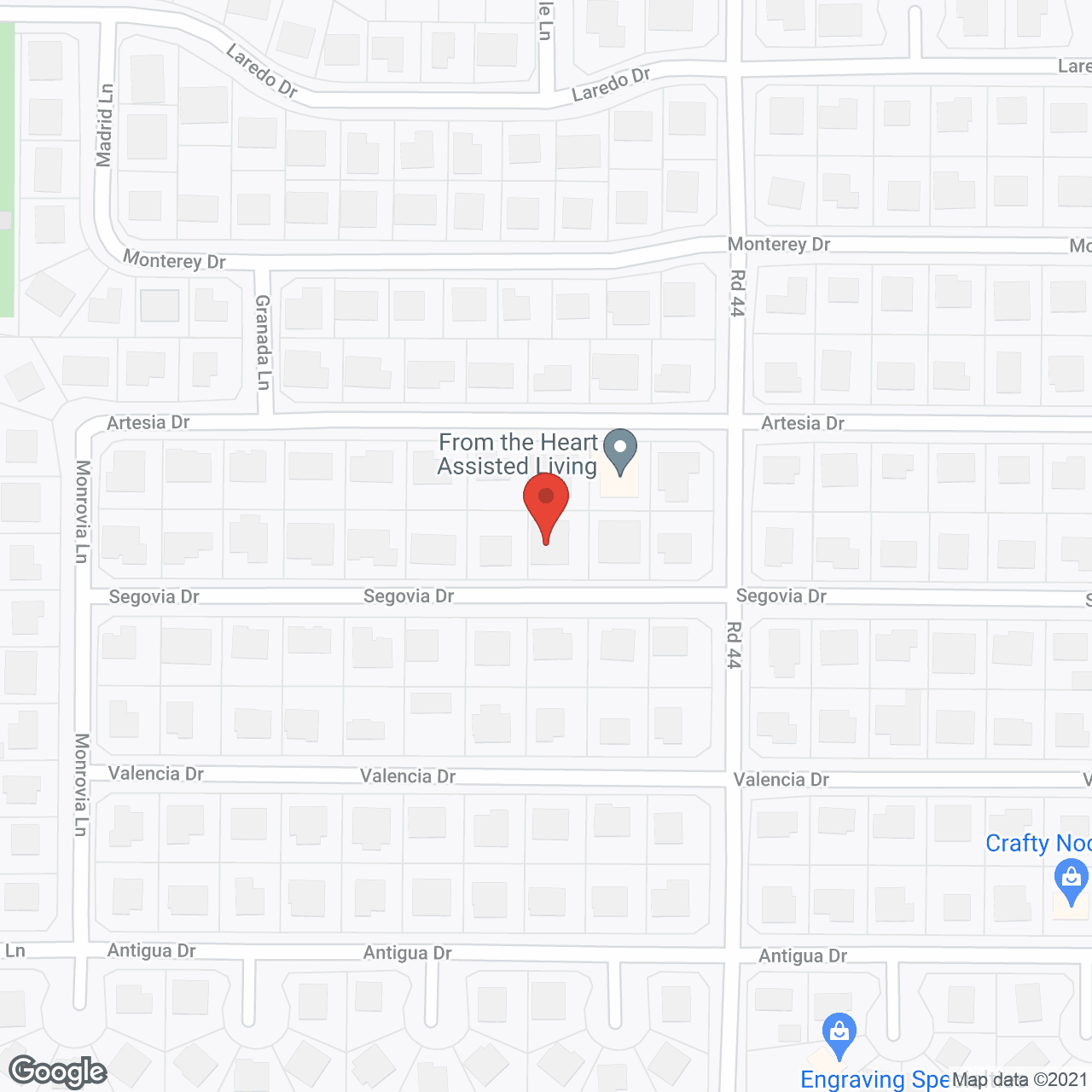 Map of the neighborhood around From The Heart 2