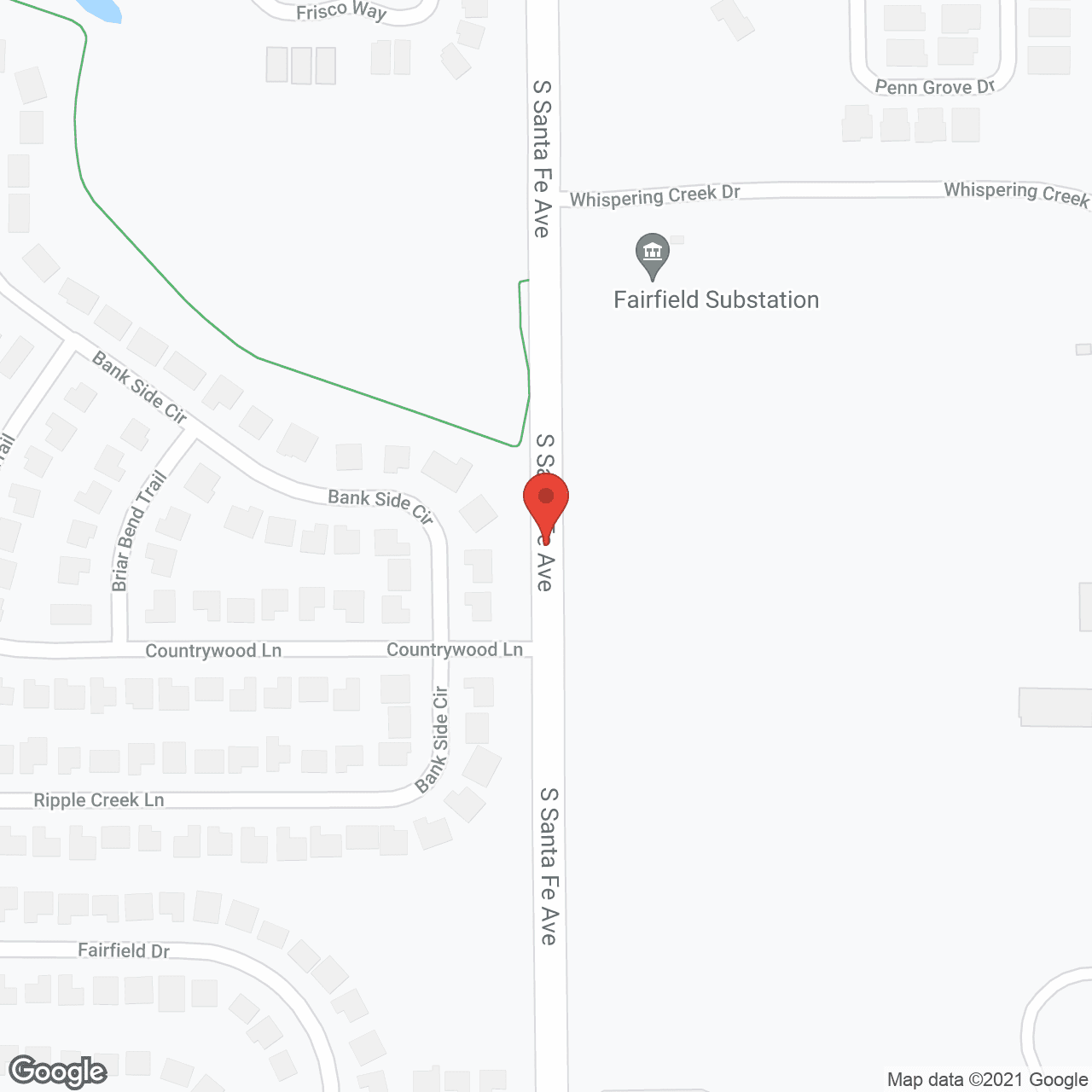 Map of the neighborhood around Eden Care Cottage at Oak Tree