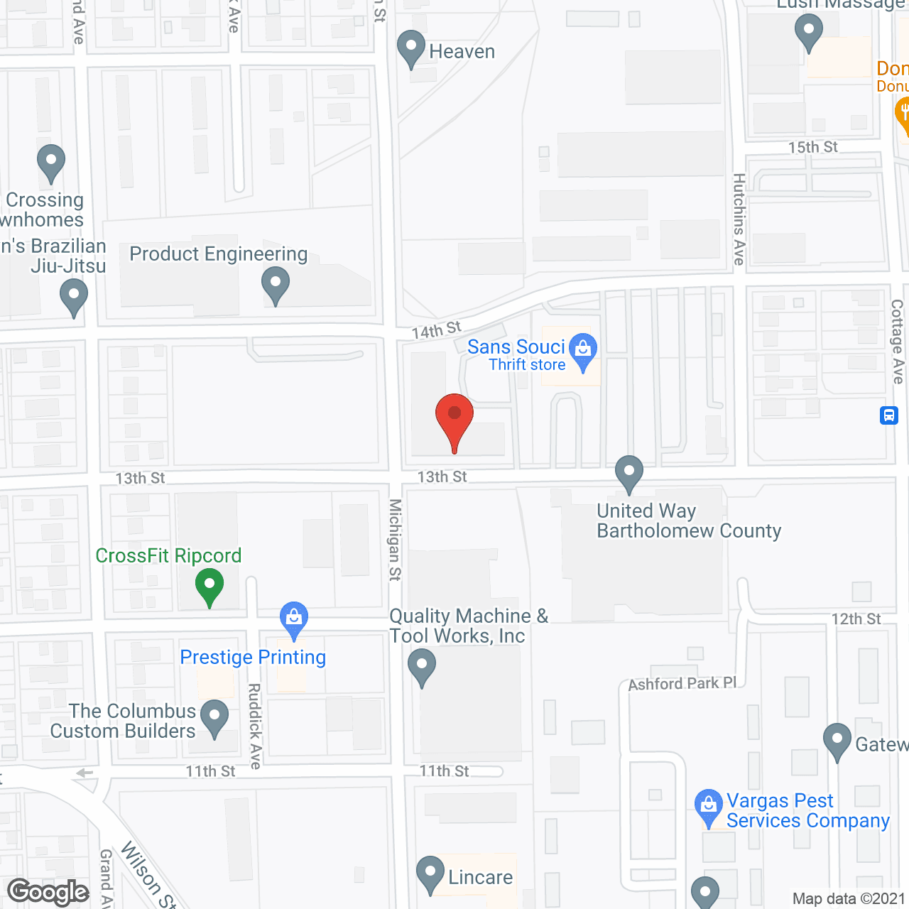 Map of the neighborhood around Central Park Place