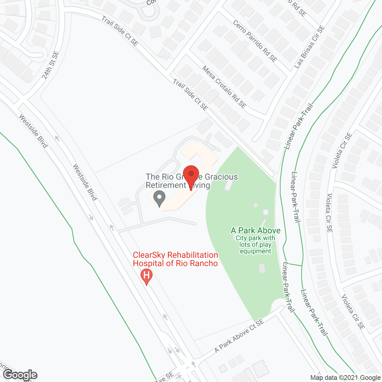 Map of the neighborhood around The Rio Grande