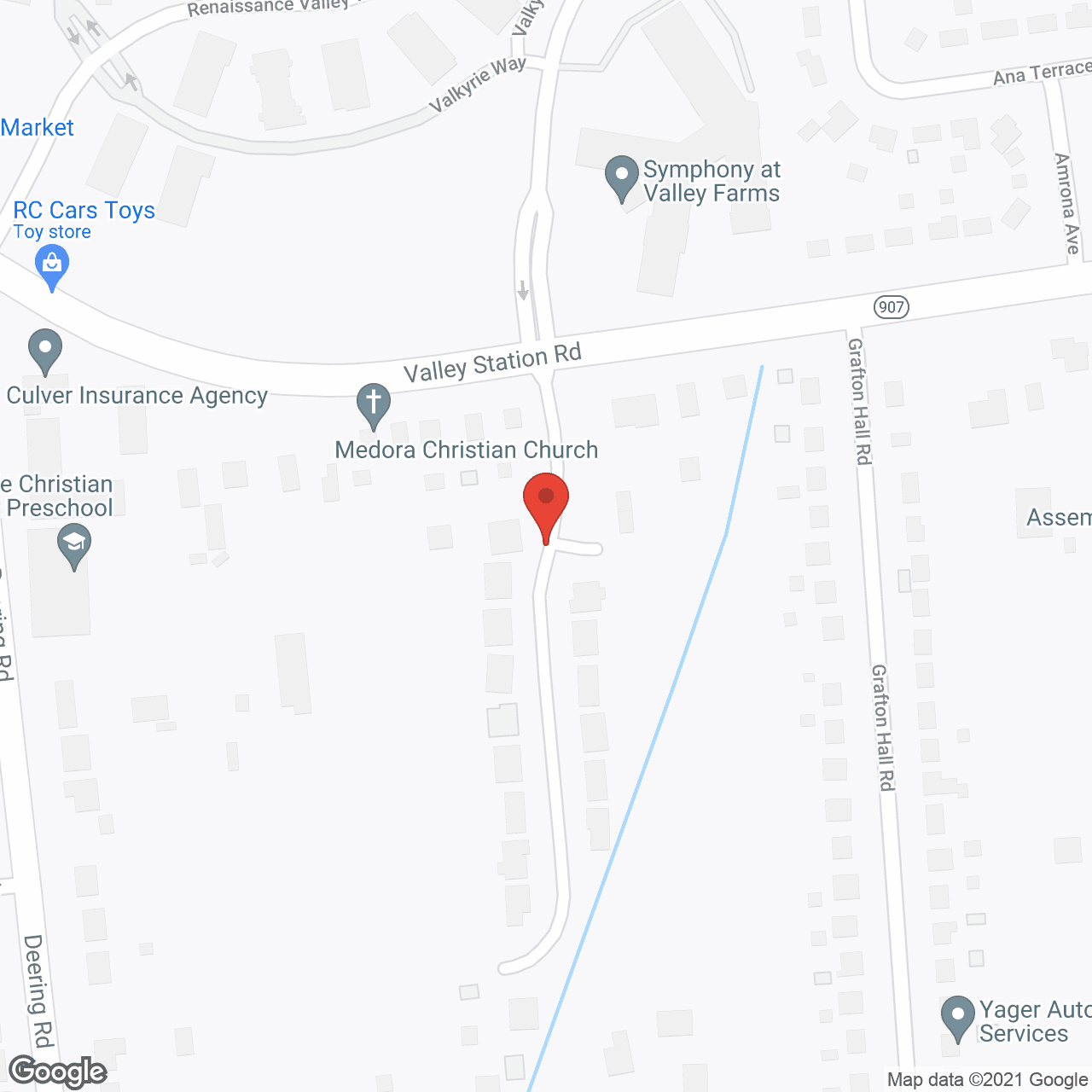 Map of the neighborhood around Symphony of Valley Farms