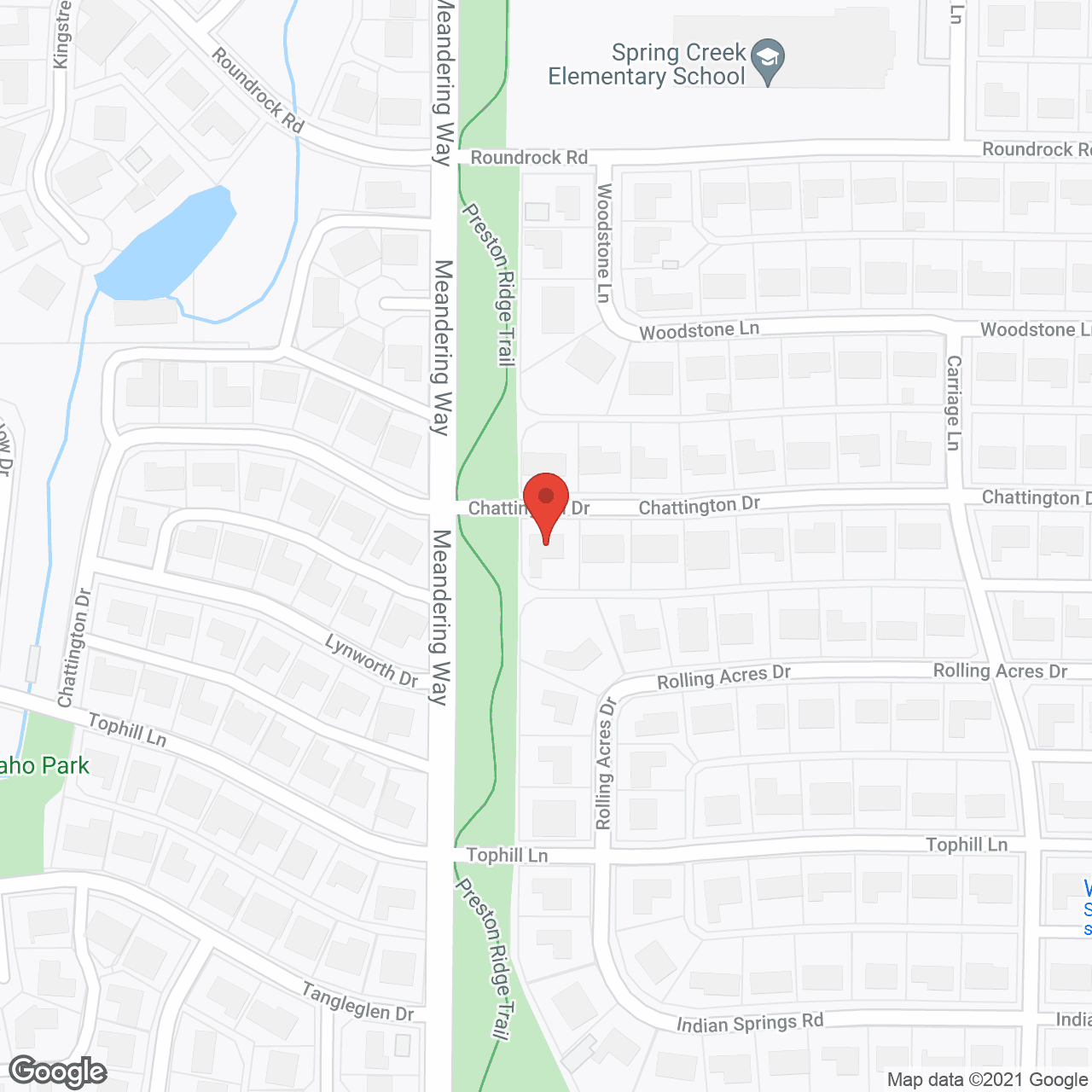 Map of the neighborhood around Chattington Manor