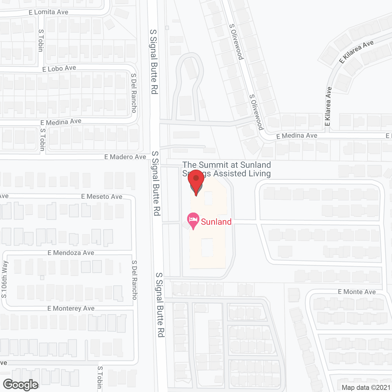 Map of the neighborhood around Summit At Sunland Springs