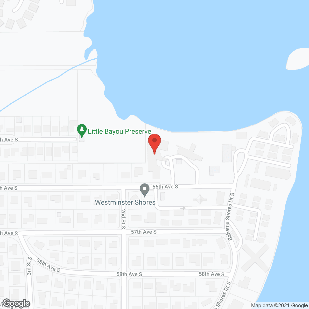 Map of the neighborhood around Westminster Shores
