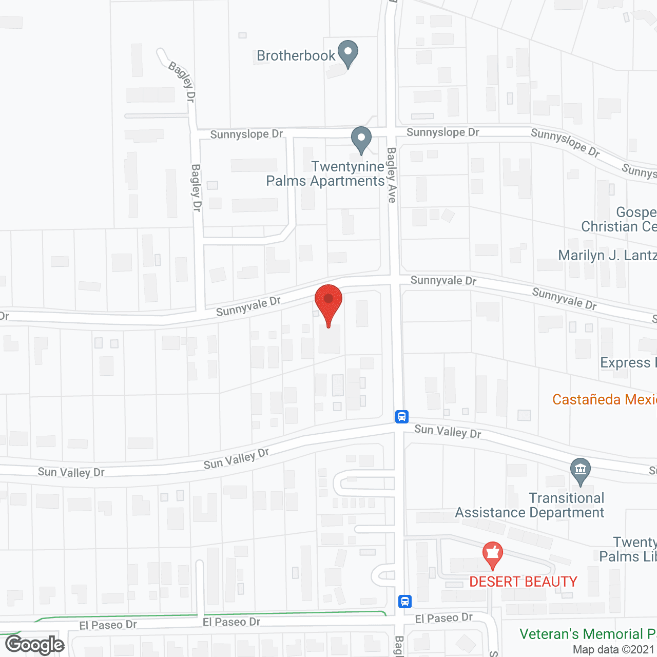 Map of the neighborhood around Desert Rose Elder Care
