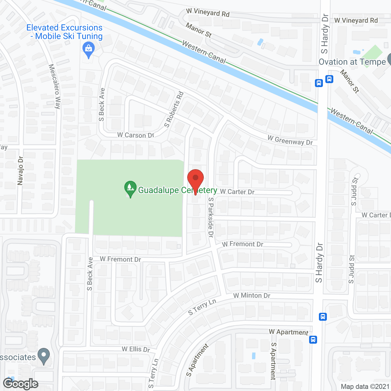 Map of the neighborhood around Tang Assisted Living