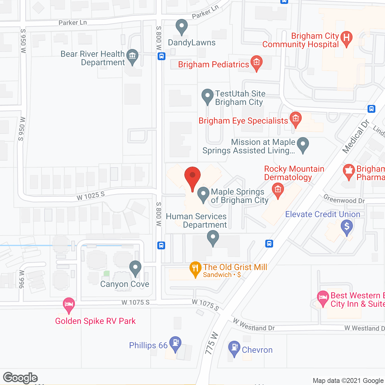 Map of the neighborhood around Maple Springs