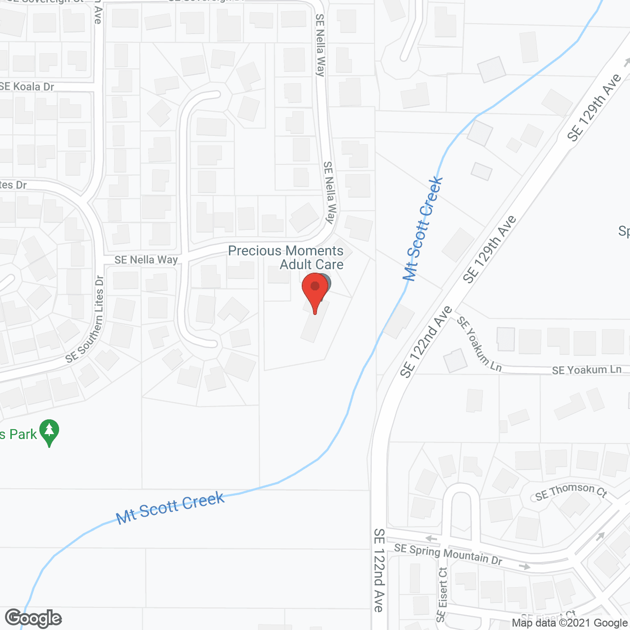 Map of the neighborhood around Serene Quarters ACH