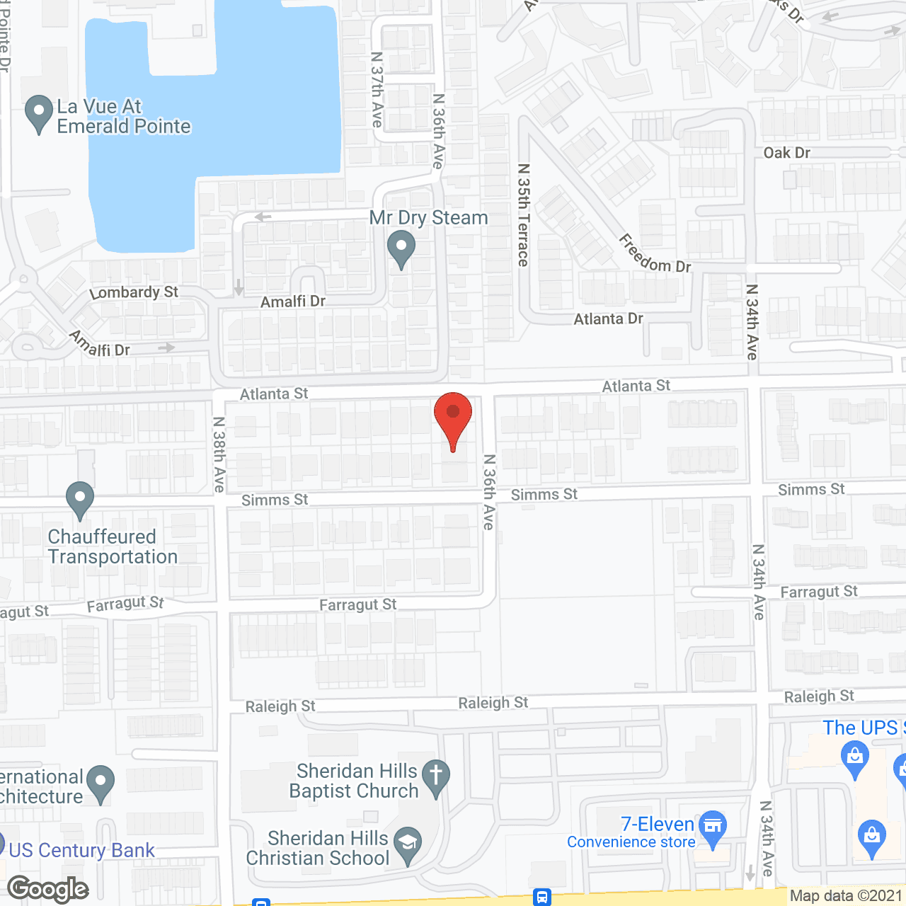 Map of the neighborhood around Holy Garden Assisted Living Facility