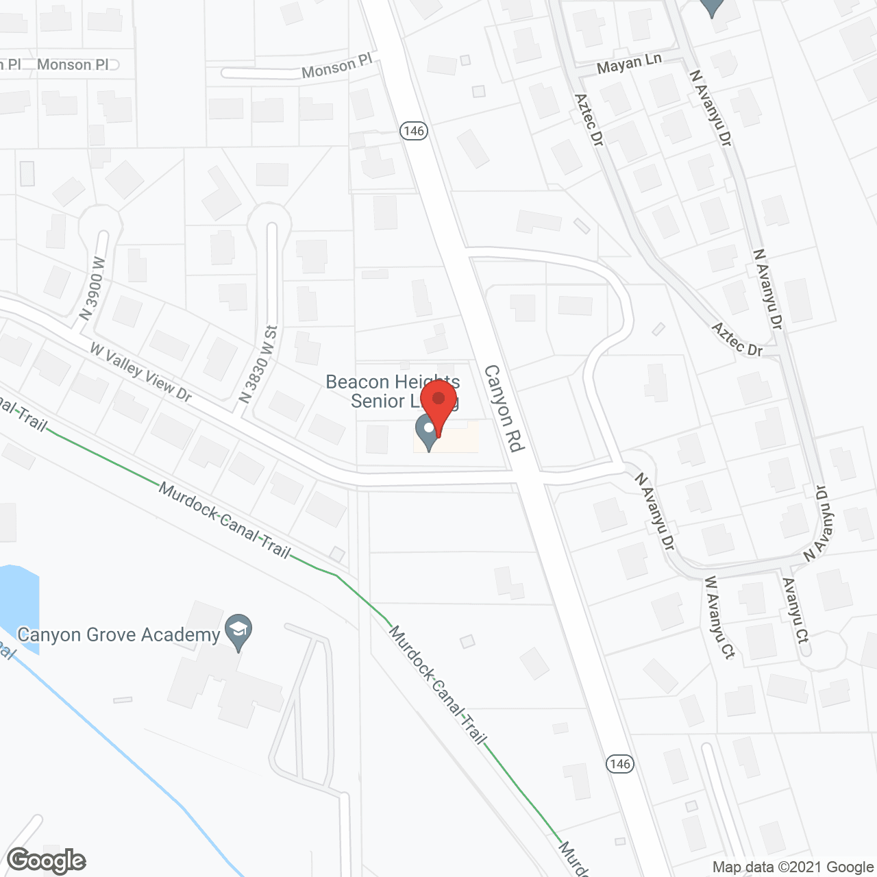 Map of the neighborhood around Beacon Heights Senior Living