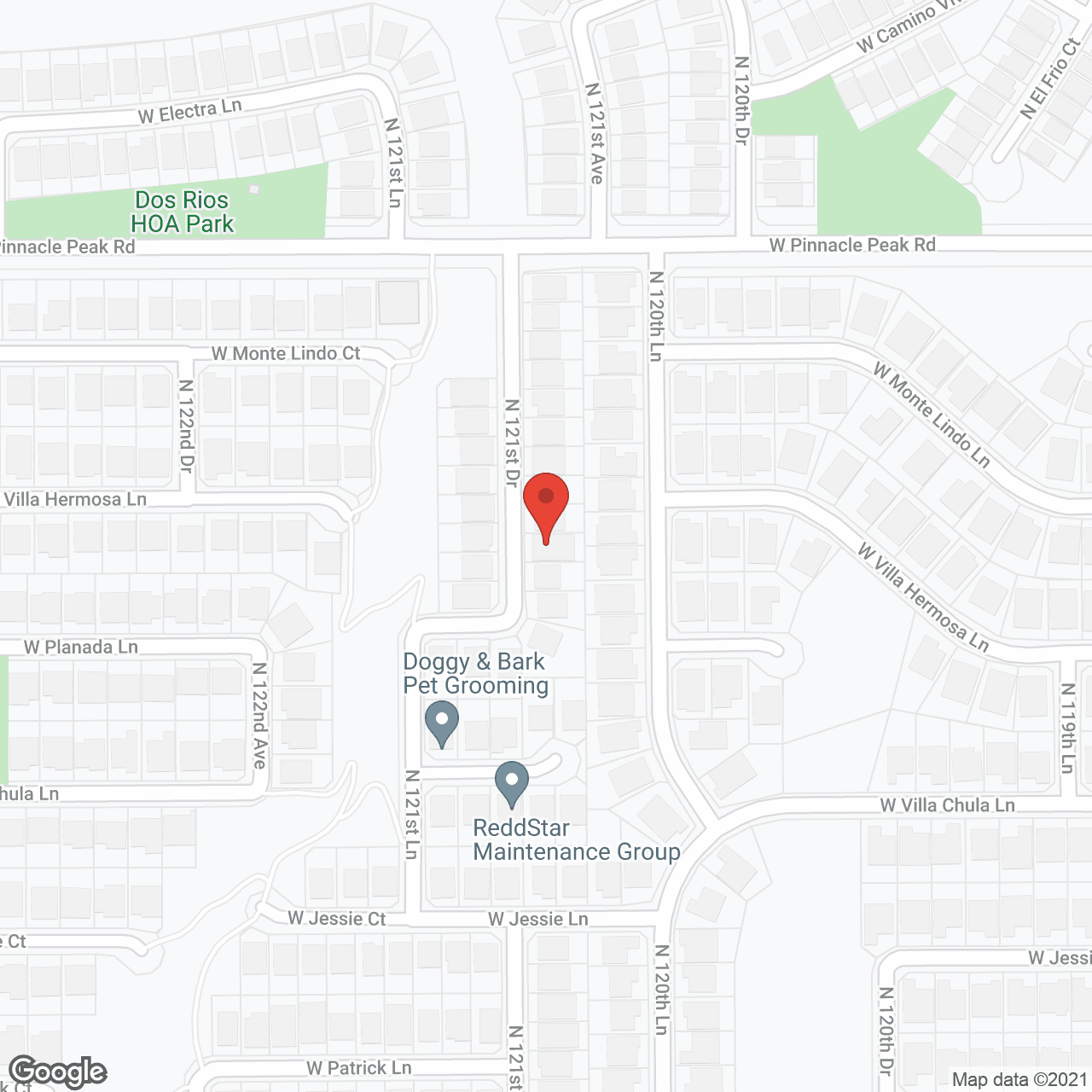 Map of the neighborhood around Advanced Assisted Living Home