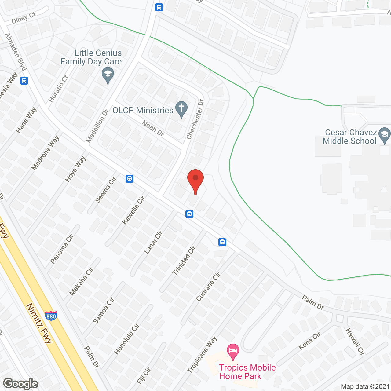 Map of the neighborhood around Mt. Zion Home For The Elderly
