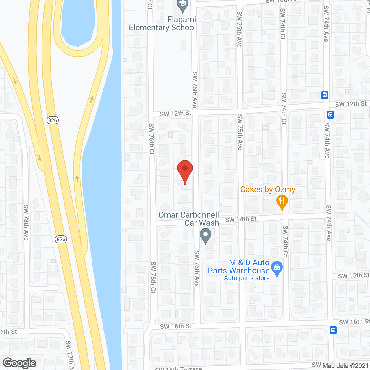 Map of the neighborhood around La Caridad Del Cobre ALF