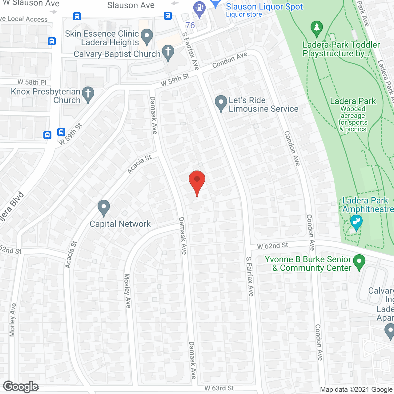 Map of the neighborhood around Summer House at Ladera Heights