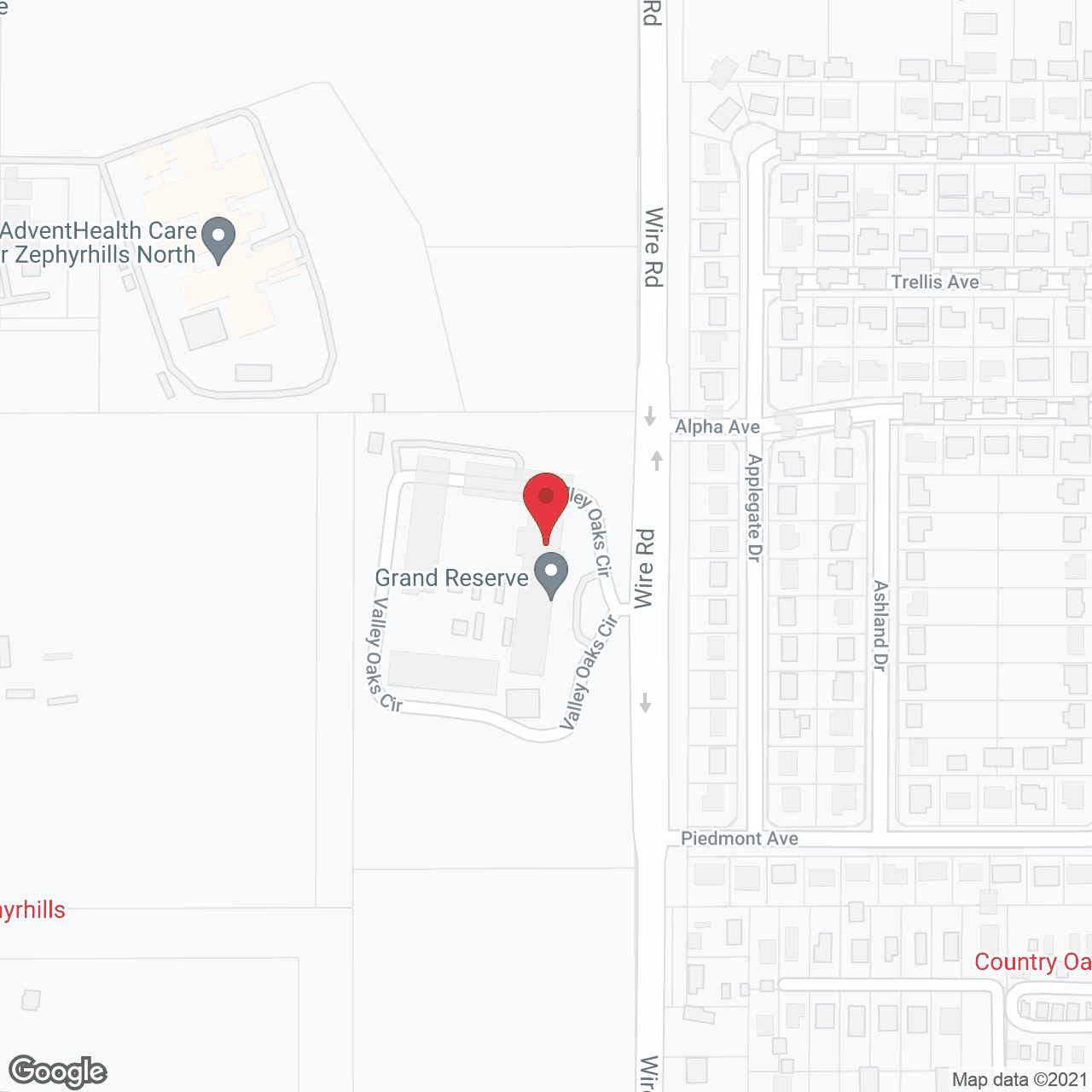Map of the neighborhood around Grand Reserve