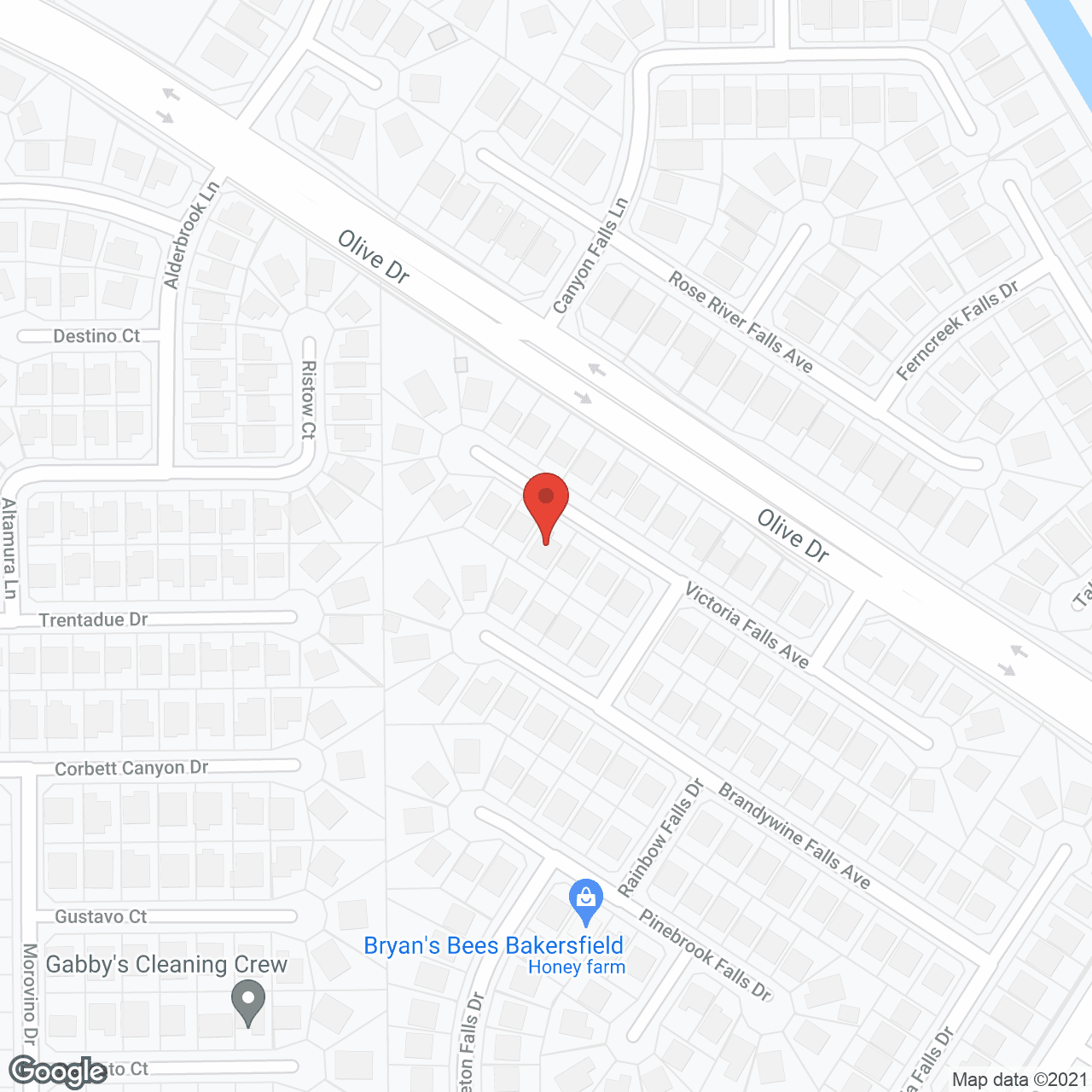 Map of the neighborhood around Evergreen Gardens