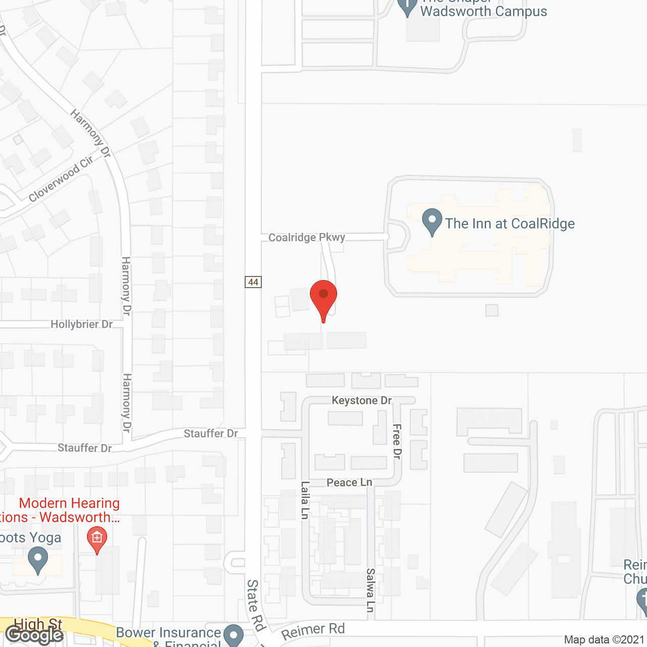 Map of the neighborhood around The Inn at Coal Ridge