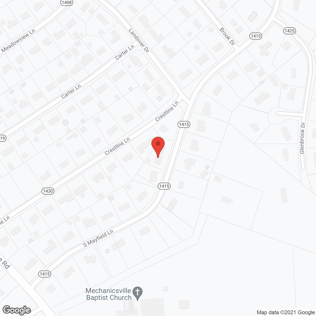 Map of the neighborhood around The Haven Assisted Living @ Mayfield