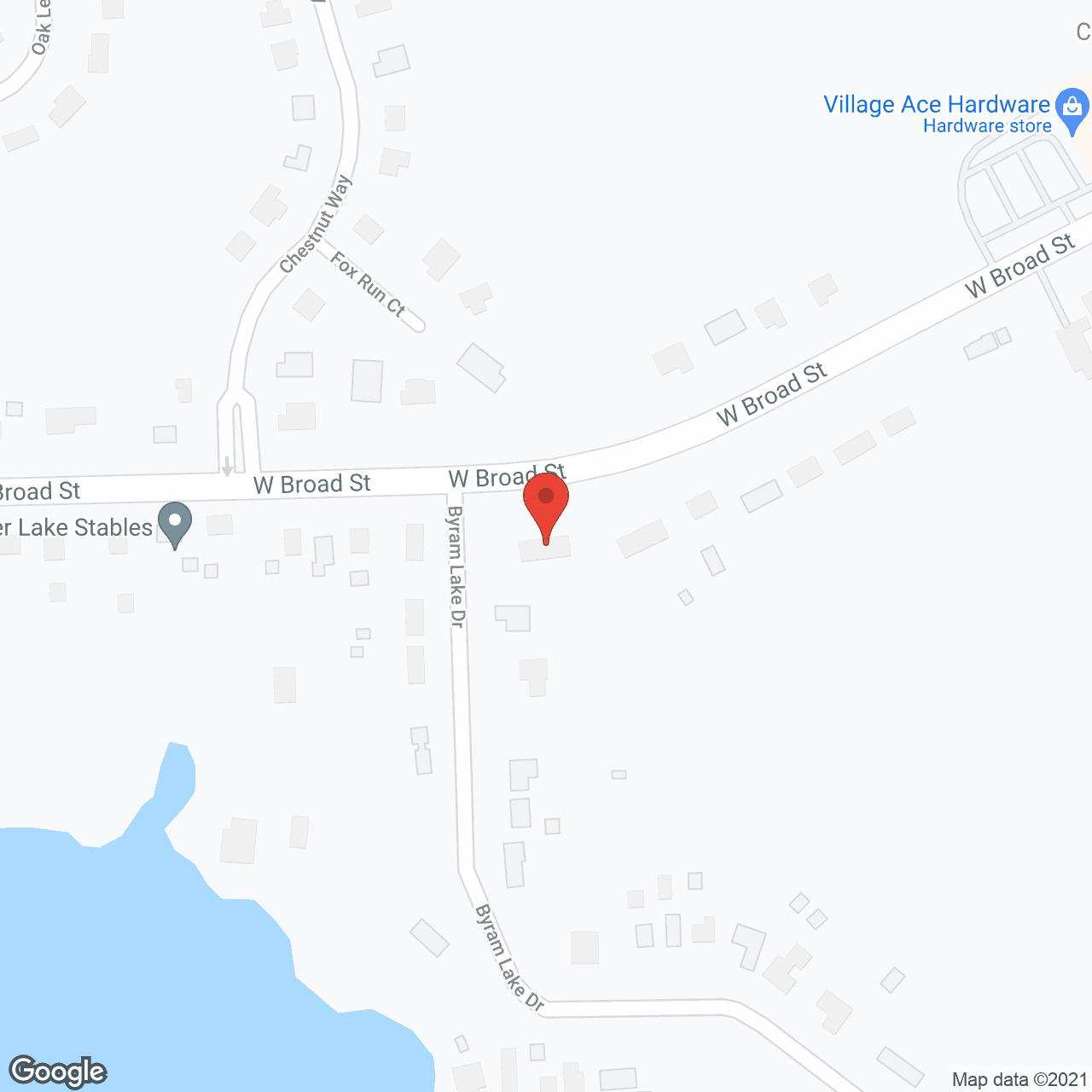 Map of the neighborhood around La Casa Place