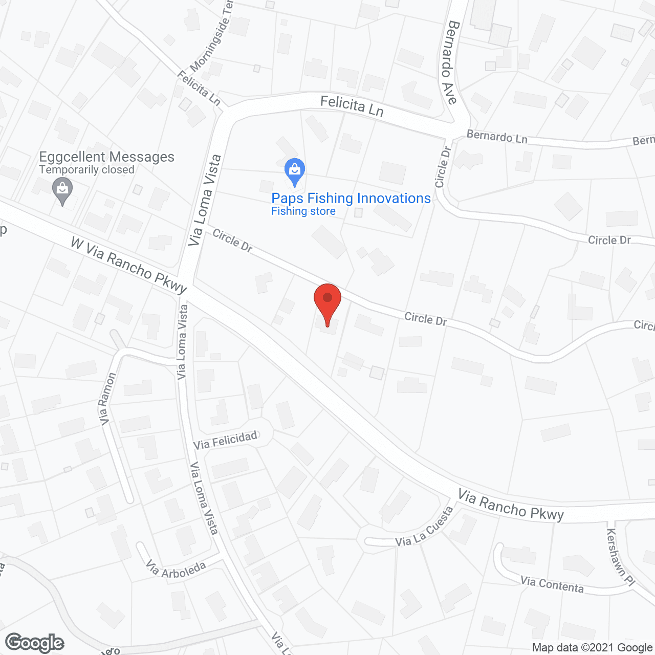 Map of the neighborhood around Edward James Retirement Home
